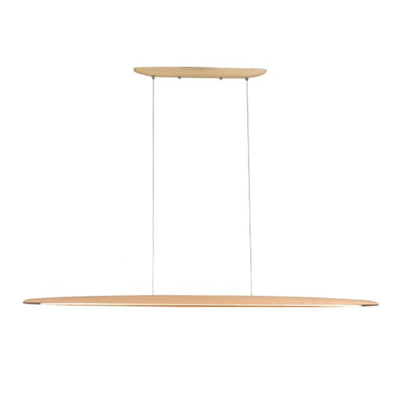 Iluminación moderna de la isla de la cocina Madera lineal 1 Luz de la isla de la luz