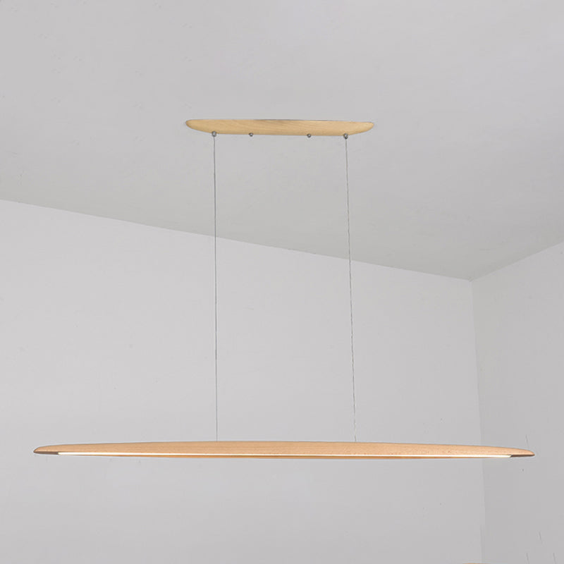 Iluminación moderna de la isla de la cocina Madera lineal 1 Luz de la isla de la luz