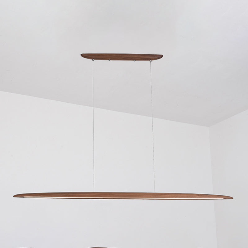 Iluminación moderna de la isla de la cocina Madera lineal 1 Luz de la isla de la luz