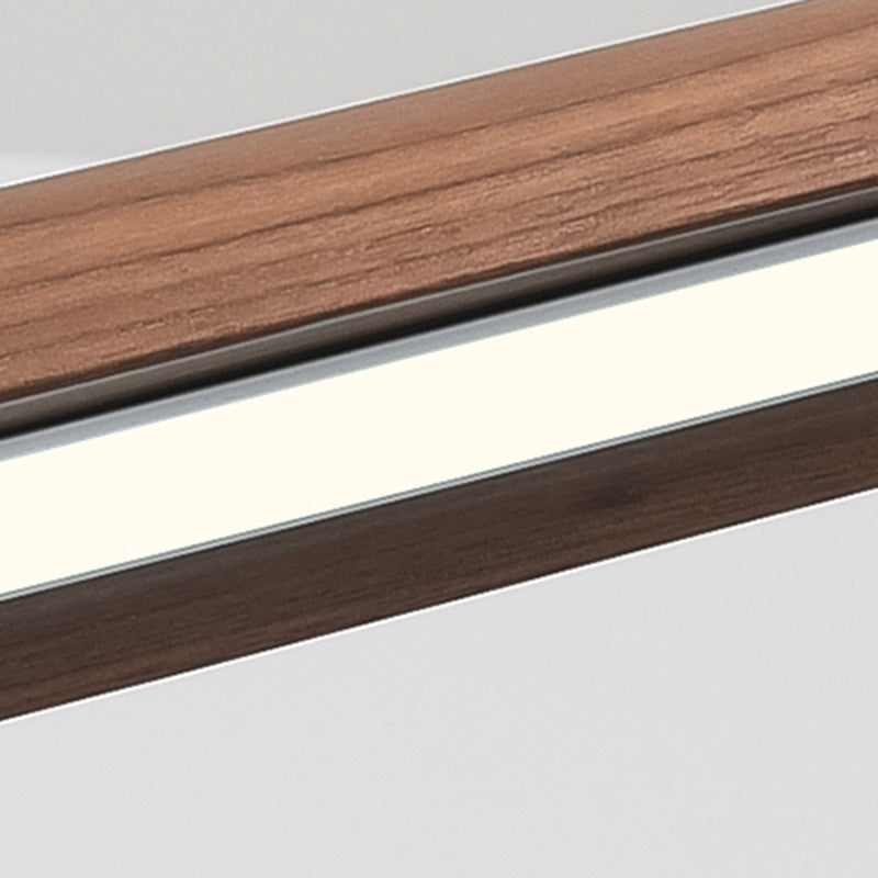 Iluminación moderna de la isla de la cocina Madera lineal 1 Luz de la isla de la luz