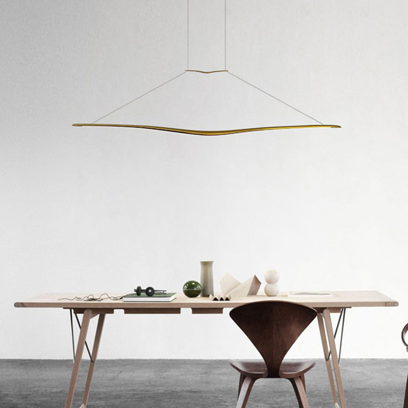 Luz de la isla lineal lámpara contemporánea de metal de cocina contemporánea luz colgante de luz individual