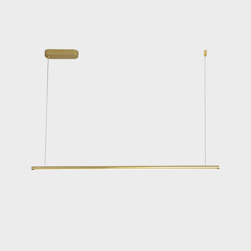 1 Light Linear Island Light Fixture Modernism Metal Island Pendant Lights for Office