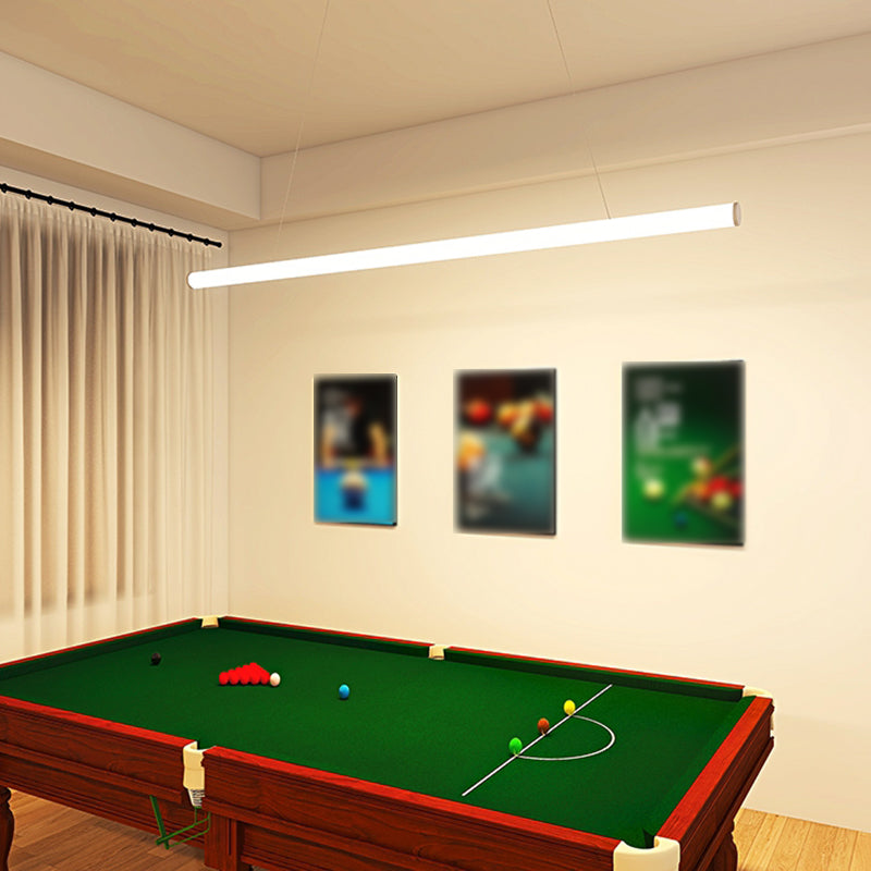 1 luminaire linéaire linéaire modernisme suspension à l'île métallique en blanc