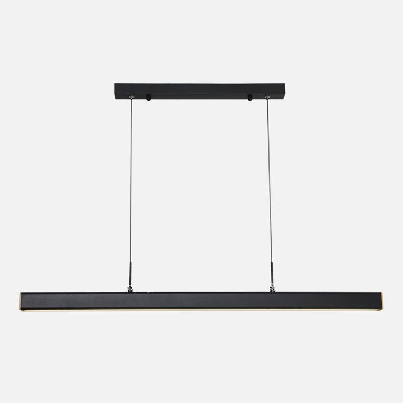 1 Light Linear Island Light Fixture Modernism Metal Island Pendant Lights