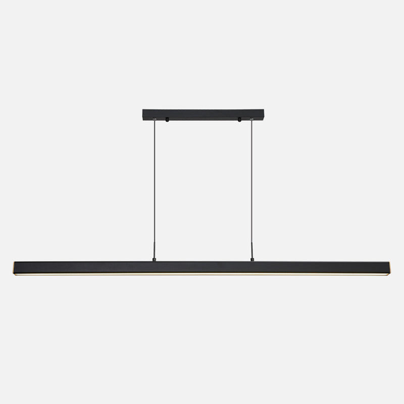 1 Light Linear Island Light Fixture Modernism Metal Island Pendant Lights