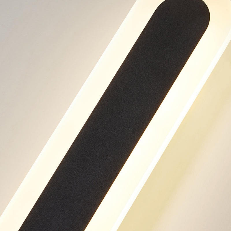 Single Light Linear Shape Wall Lighting Modern Style Metal Wall Lighting Fixtures
