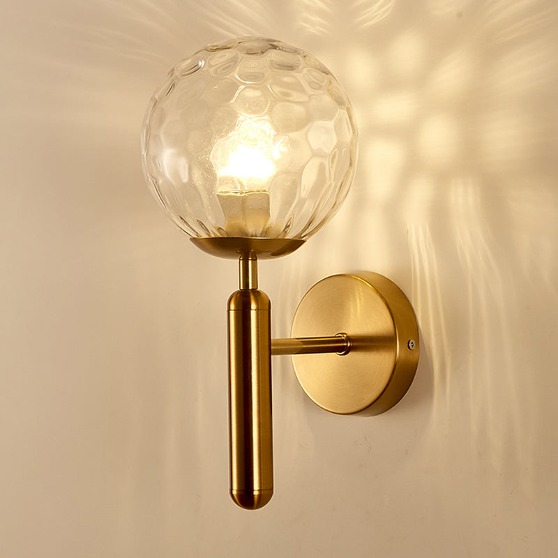 Modern Style Spherical Wall Lamp Light Glass 1 Light Wall Mounted Lighting