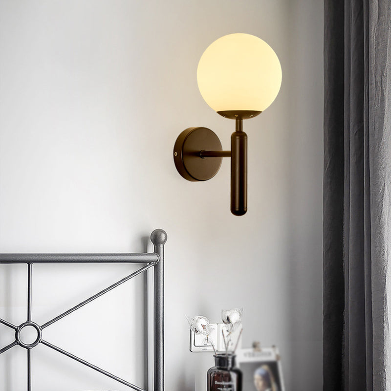 Modern Style Spherical Wall Lamp Light Glass 1 Light Wall Mounted Lighting