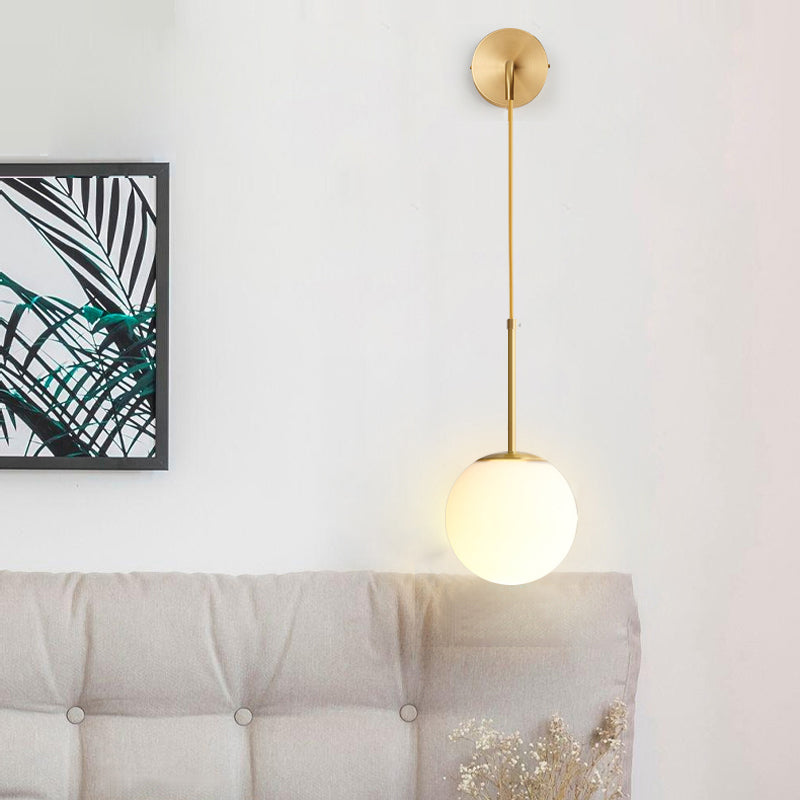 Moderne Stil Kugel Wandlampe Lichtglas 1 leichte Wand montierte Beleuchtung
