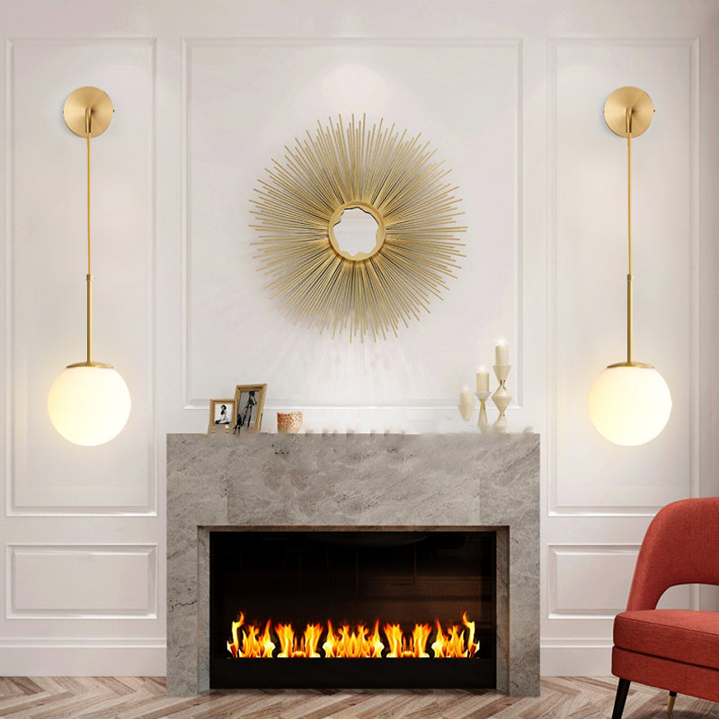 Moderne Stil Kugel Wandlampe Lichtglas 1 leichte Wand montierte Beleuchtung