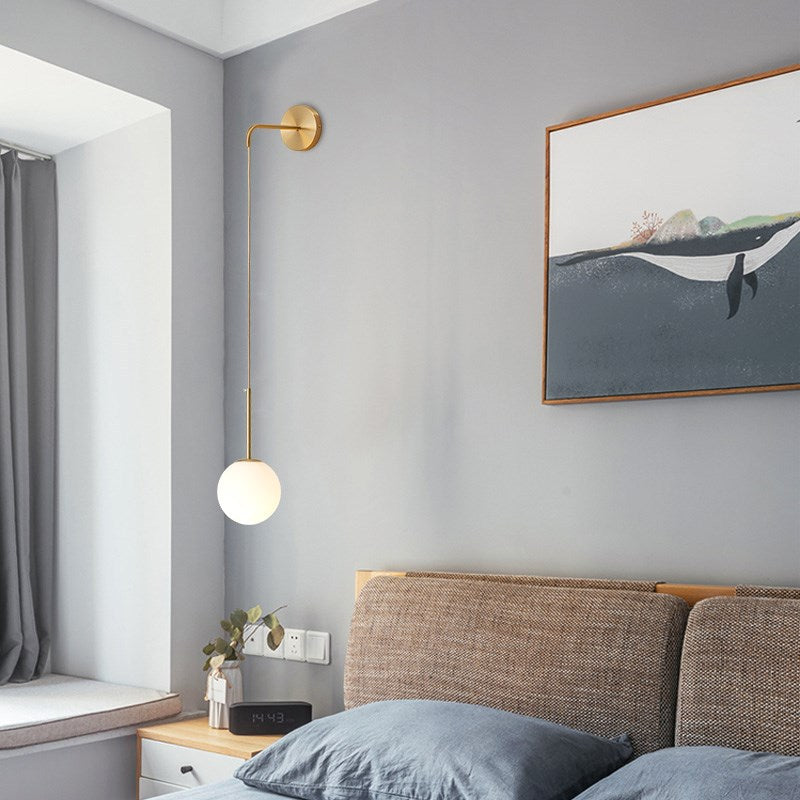 Moderne Stil Kugel Wandlampe Lichtglas 1 leichte Wand montierte Beleuchtung