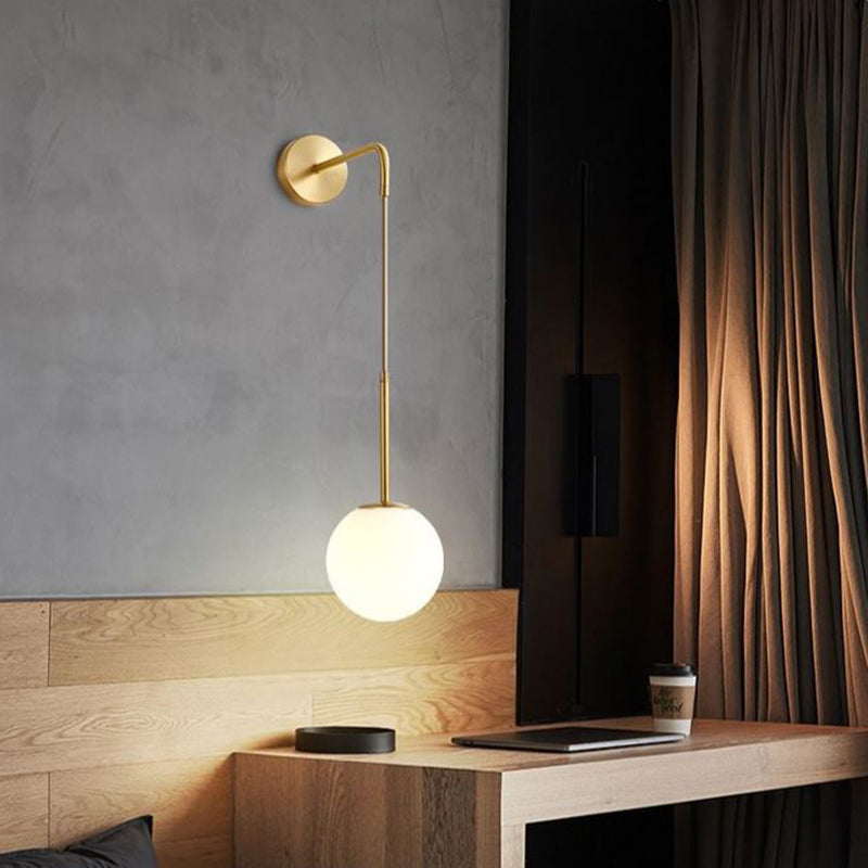 Moderne Stil Kugel Wandlampe Lichtglas 1 leichte Wand montierte Beleuchtung