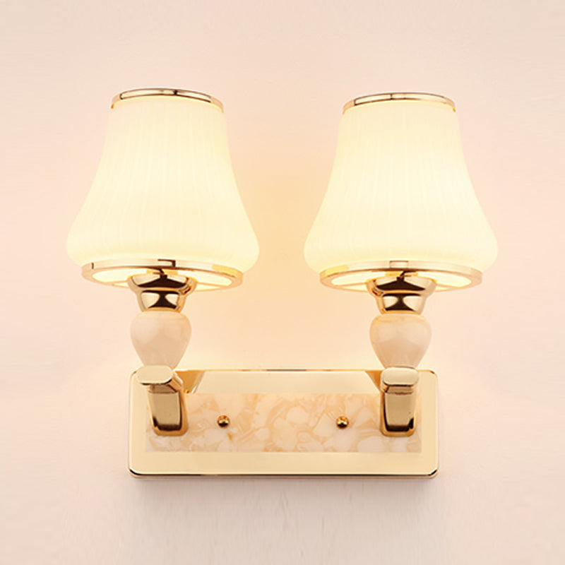 Multi -Leuchten Glaswand Licht moderner Stil Geometrische Formwandmontage in Weiß