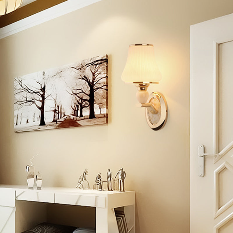 Multi -Leuchten Glaswand Licht moderner Stil Geometrische Formwandmontage in Weiß