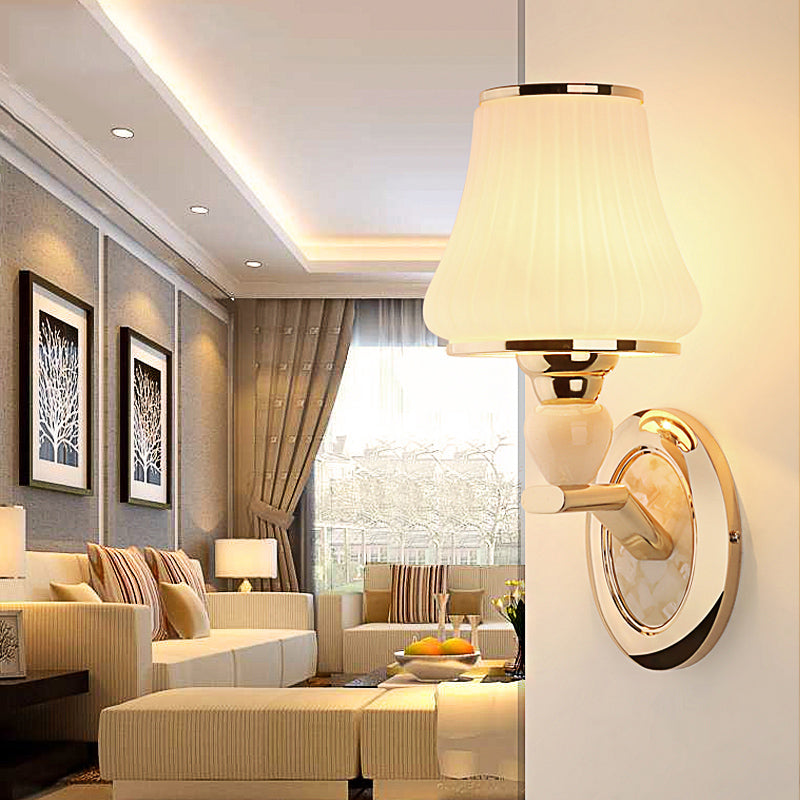 Multi -Leuchten Glaswand Licht moderner Stil Geometrische Formwandmontage in Weiß