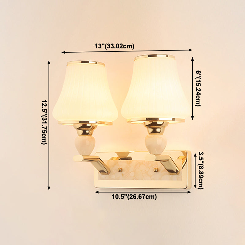 Multi -Leuchten Glaswand Licht moderner Stil Geometrische Formwandmontage in Weiß