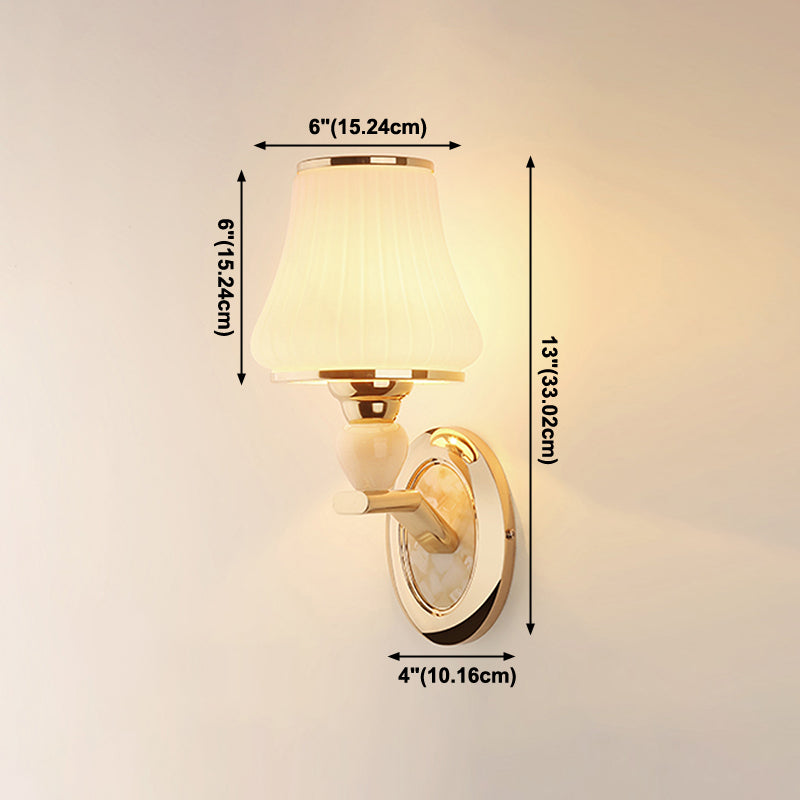 Multi -Leuchten Glaswand Licht moderner Stil Geometrische Formwandmontage in Weiß