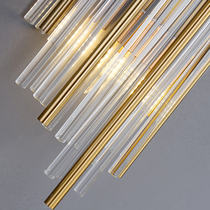 2 lichten Wand SCONCE Moderne stijl Unieke vorm Crystal Wall Mount Light Fecture in messing