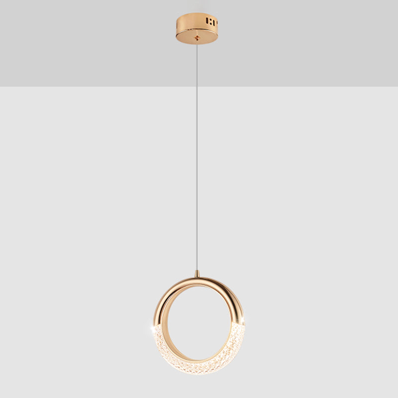 Acrylique Pendentif suspendu de suspension à la lumière de la lumière 1-Light pour chambre à coucher