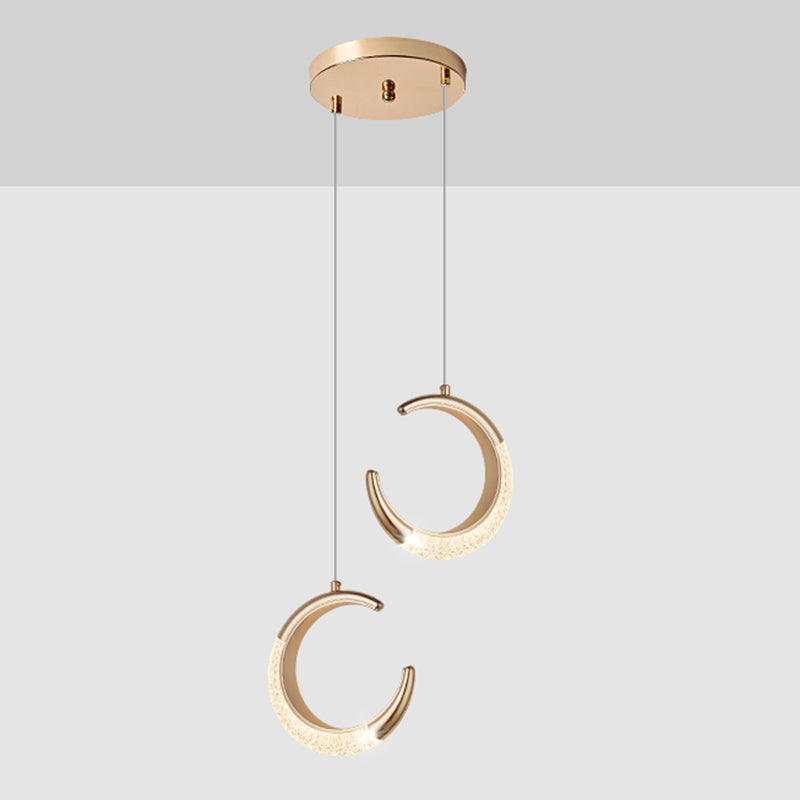 Acrylique Pendentif suspendu de suspension à la lumière de la lumière 1-Light pour chambre à coucher