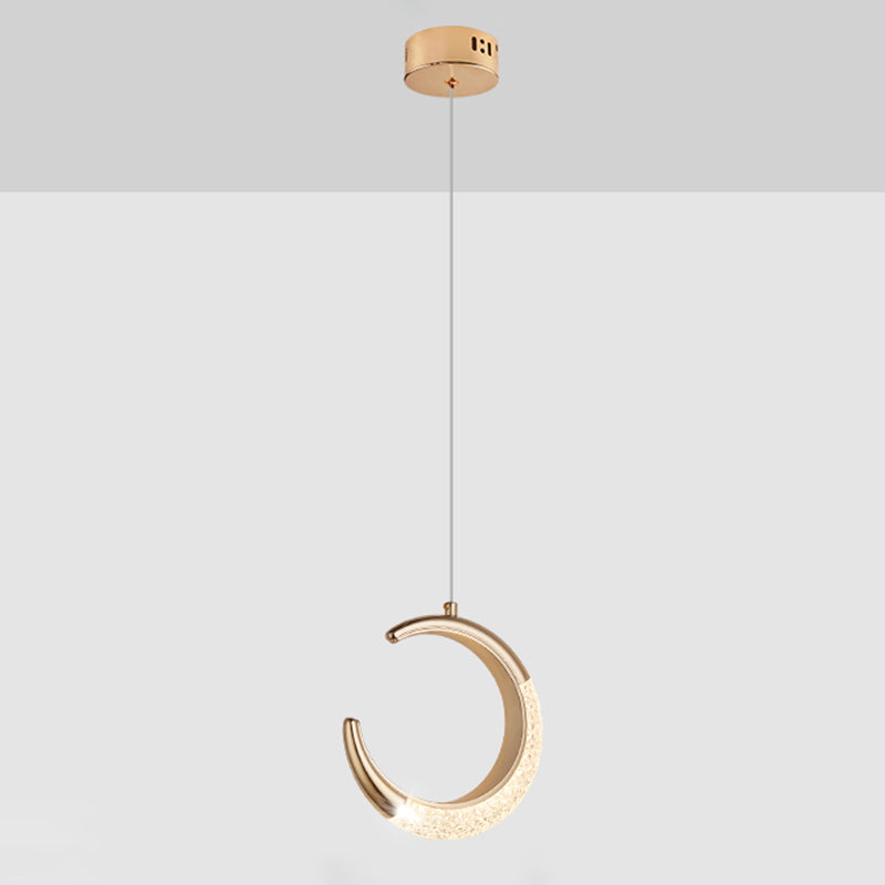 Acrylique Pendentif suspendu de suspension à la lumière de la lumière 1-Light pour chambre à coucher