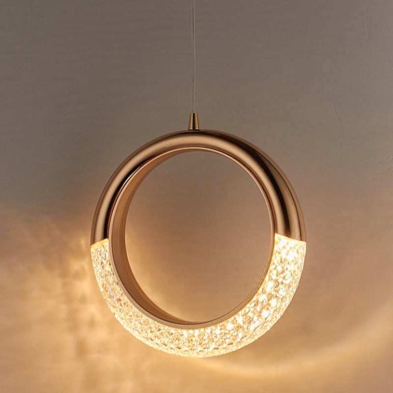 Acrylique Pendentif suspendu de suspension à la lumière de la lumière 1-Light pour chambre à coucher
