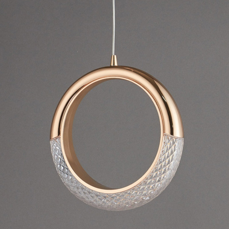 Acrylique Pendentif suspendu de suspension à la lumière de la lumière 1-Light pour chambre à coucher