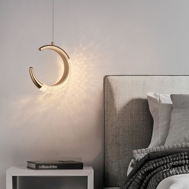 Acrylique Pendentif suspendu de suspension à la lumière de la lumière 1-Light pour chambre à coucher