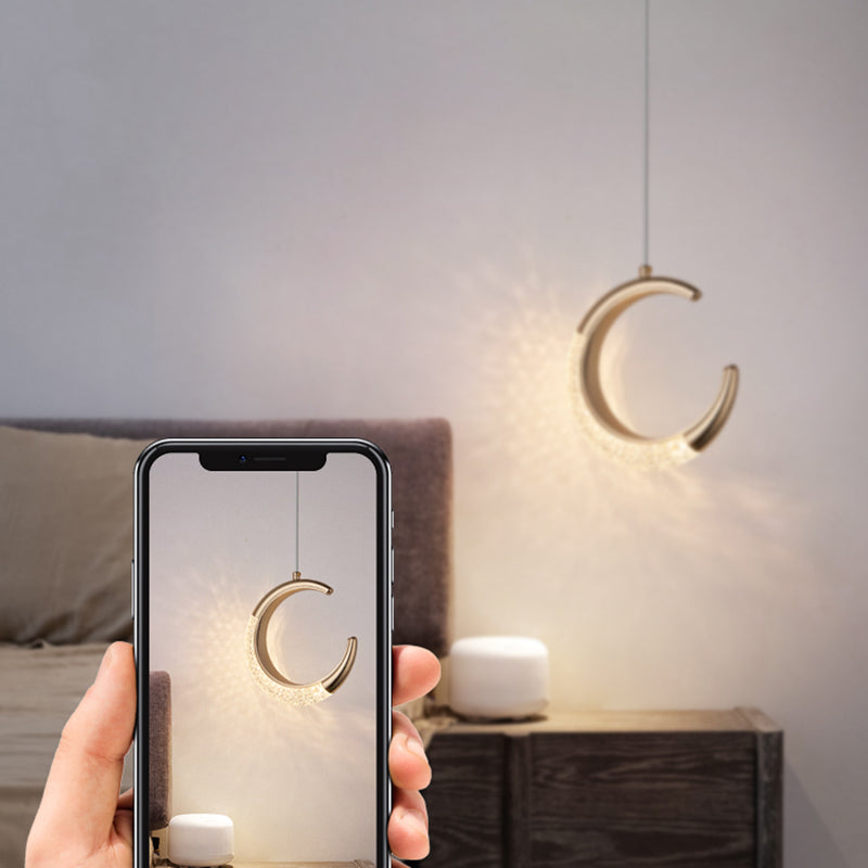 Acrylique Pendentif suspendu de suspension à la lumière de la lumière 1-Light pour chambre à coucher
