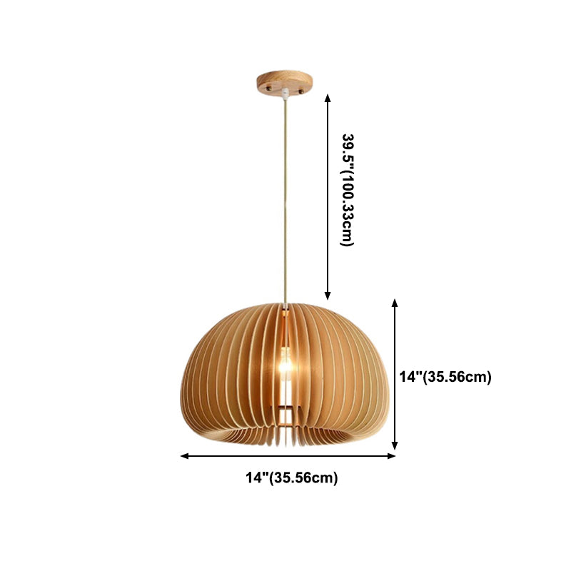 Kürbis hängende Decke Licht Holz modern