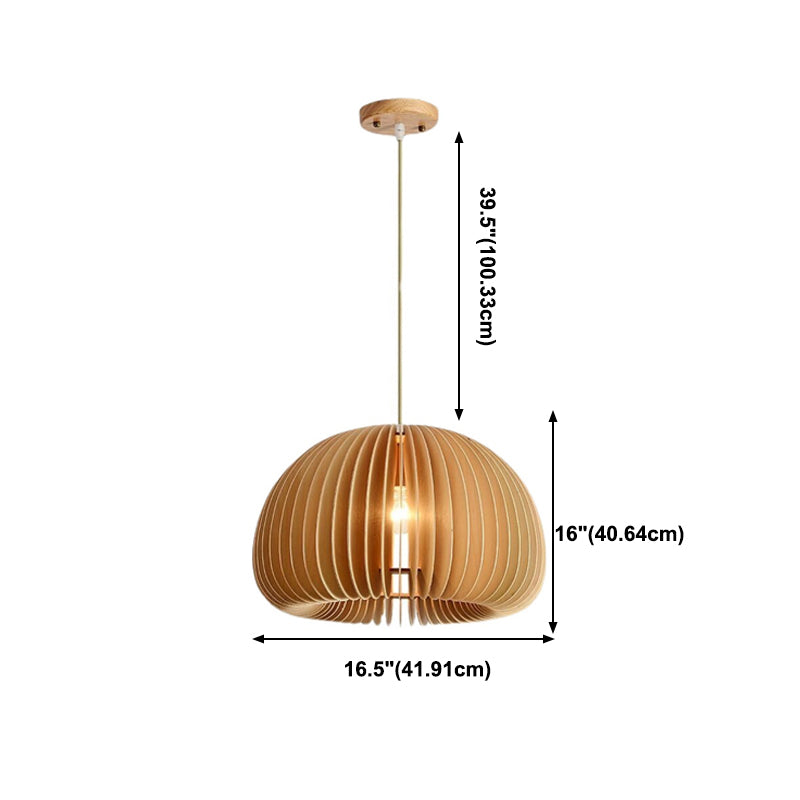 Kürbis hängende Decke Licht Holz modern