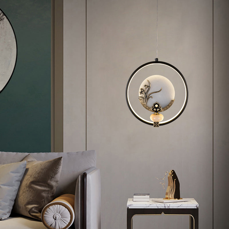 Kit de lampe suspendue en marbre moderne à 1 light