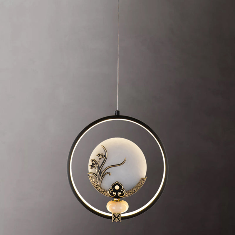 Kit de lampe suspendue en marbre moderne à 1 light