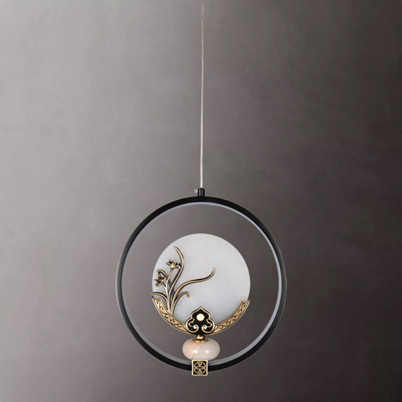 Kit de lampe suspendue en marbre moderne à 1 light