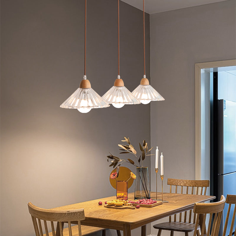 Pendre nordique moderne en bois suspendu plafond plafond pour salle à manger