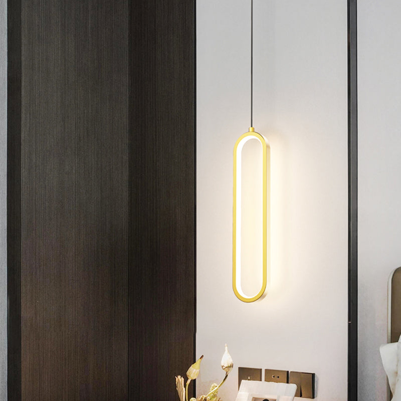 1-Light Wrought Iron Lighting Fixture Minimalism Pendant Light Kit for Bedroom