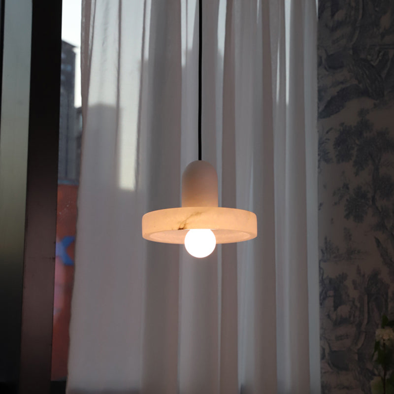 Éclairage suspendu de forme unique Marbre de style moderne 1 pendentif léger pour le chevet