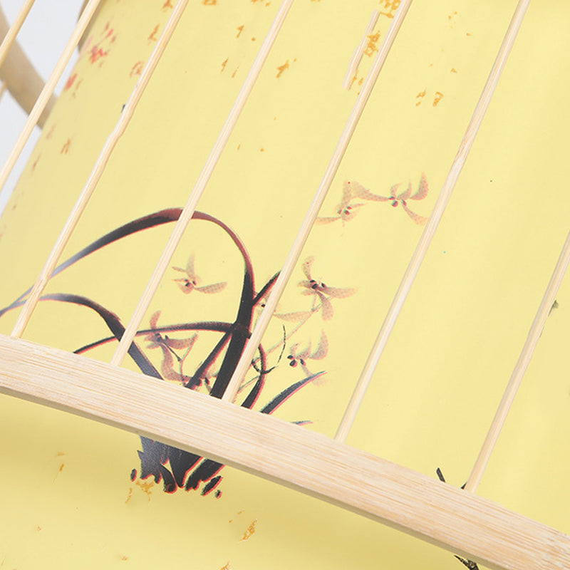 Chinesische Zylinderdecke Anhänger Leichte Bambus -Hängelampe für Teeberzimmer