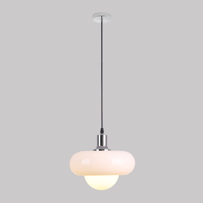 Nordic moderne 1-Light Pendant Light Drum Glass Prending Pendant Pendant Light for Bedroom
