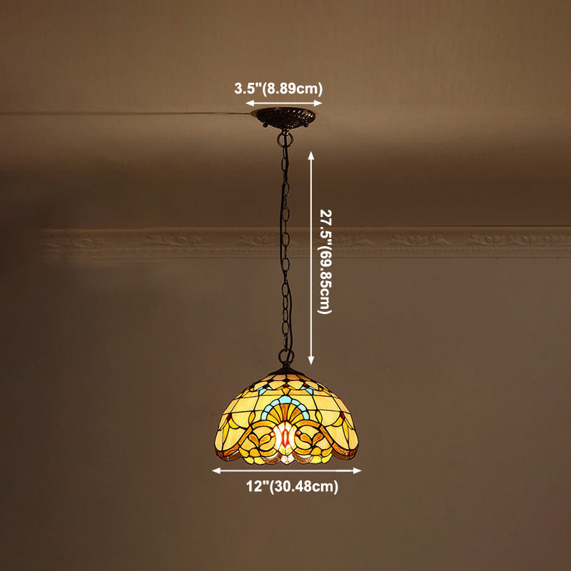 Baroque Art Verre suspendue lampe de lampe de lampe de bol