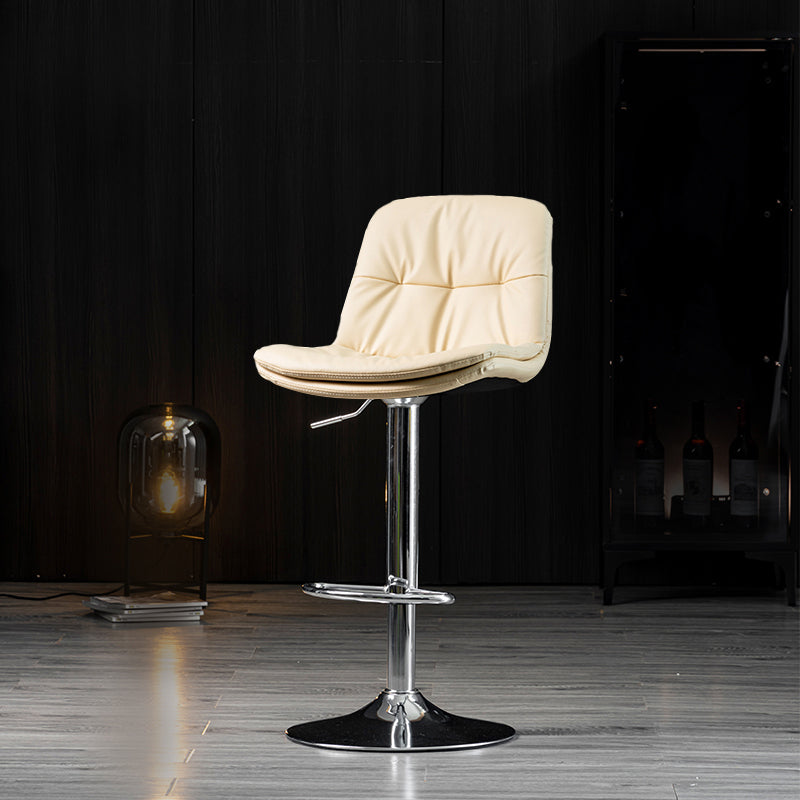 Taburete de Bar giratorio ajustable para interiores, taburete con respaldo y reposapiés, taburete para mostrador