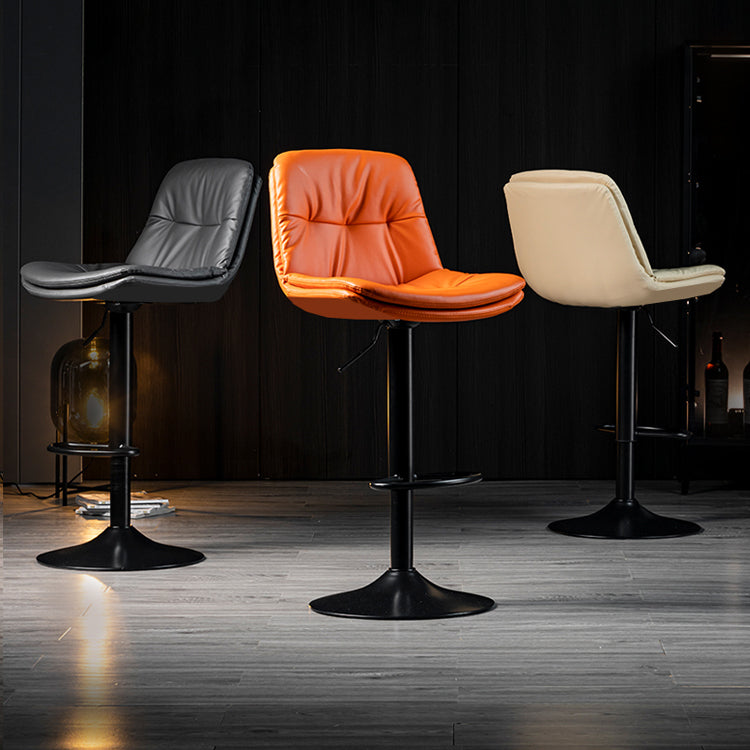 Taburete de Bar giratorio ajustable para interiores, taburete con respaldo y reposapiés, taburete para mostrador