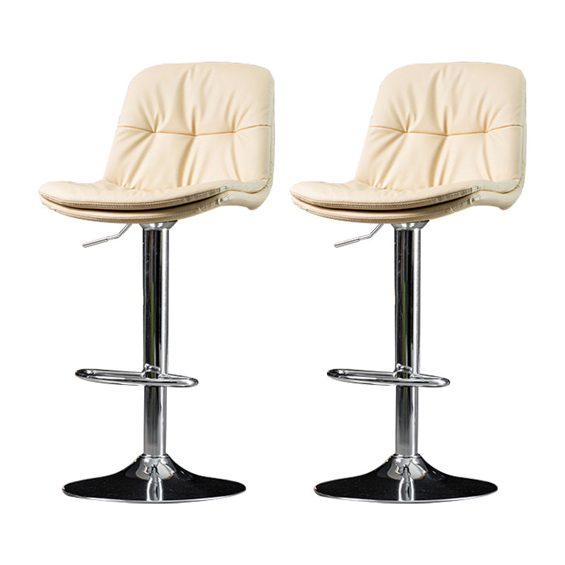 Taburete de Bar giratorio ajustable para interiores, taburete con respaldo y reposapiés, taburete para mostrador