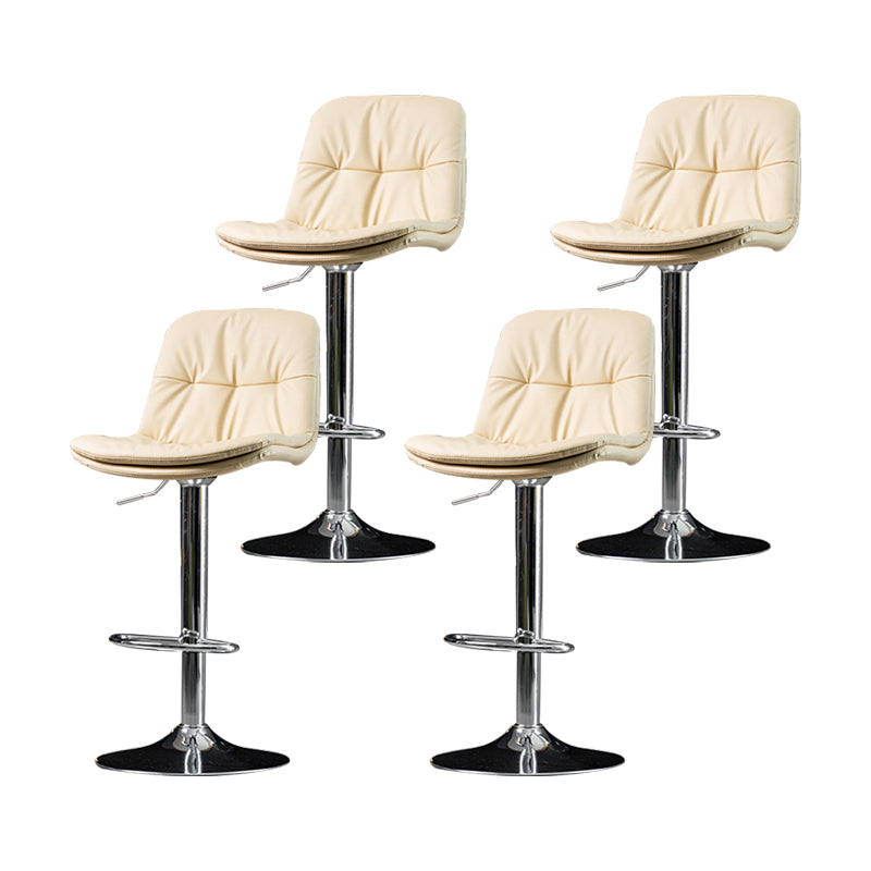 Taburete de Bar giratorio ajustable para interiores, taburete con respaldo y reposapiés, taburete para mostrador