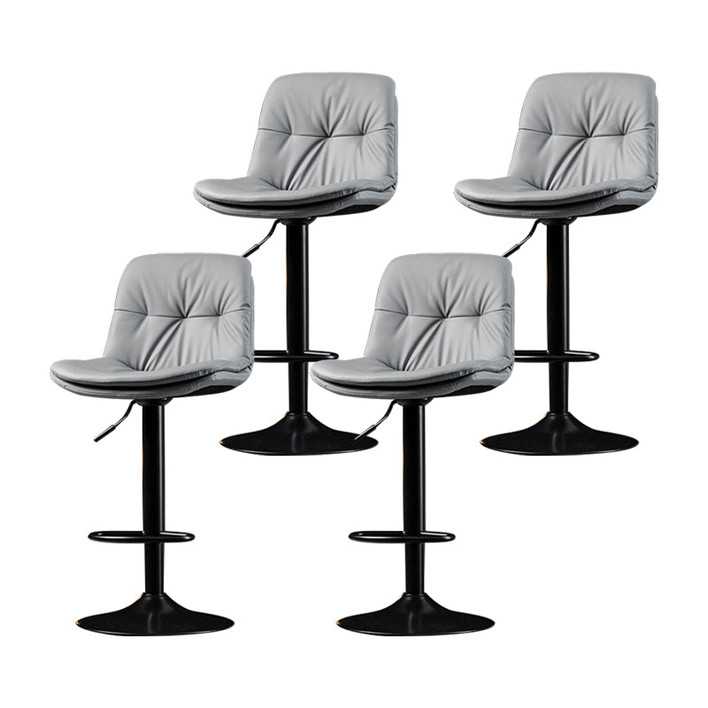 Taburete de Bar giratorio ajustable para interiores, taburete con respaldo y reposapiés, taburete para mostrador