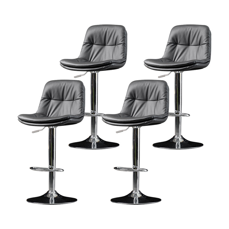 Taburete de Bar giratorio ajustable para interiores, taburete con respaldo y reposapiés, taburete para mostrador