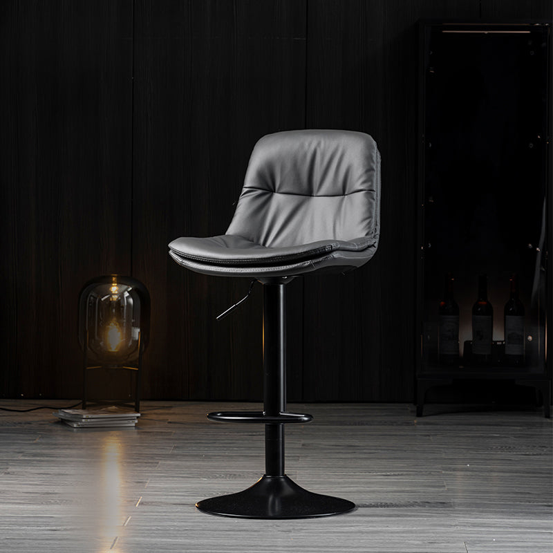 Taburete de Bar giratorio ajustable para interiores, taburete con respaldo y reposapiés, taburete para mostrador
