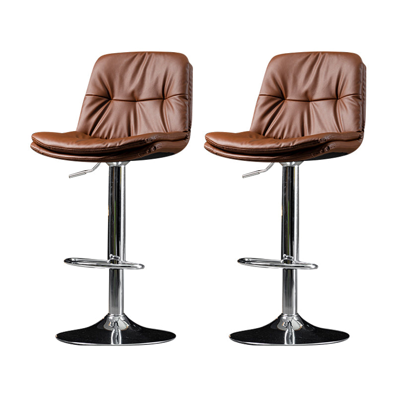 Taburete de Bar giratorio ajustable para interiores, taburete con respaldo y reposapiés, taburete para mostrador