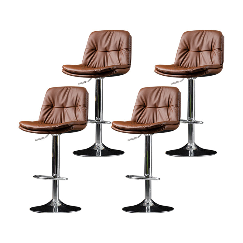 Taburete de Bar giratorio ajustable para interiores, taburete con respaldo y reposapiés, taburete para mostrador