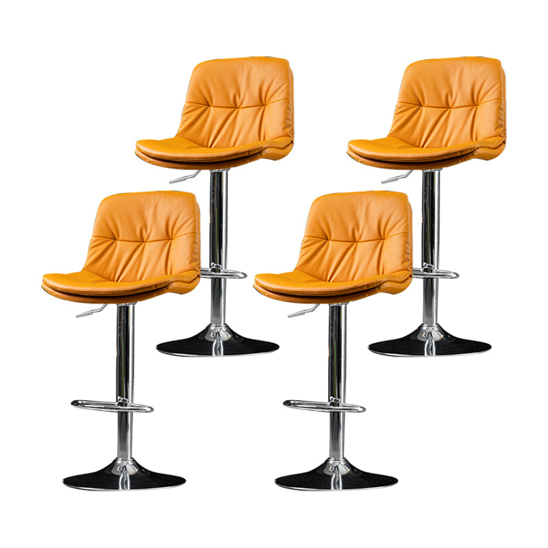 Taburete de Bar giratorio ajustable para interiores, taburete con respaldo y reposapiés, taburete para mostrador